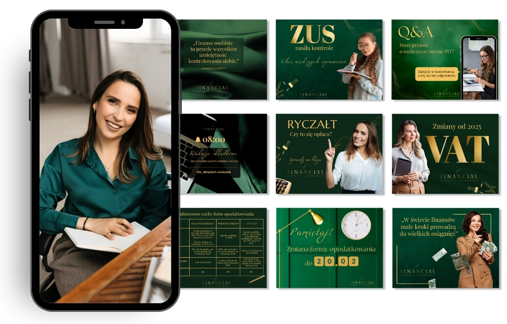Branding i social media Szablon grafik na social media dla biura rachunkowego